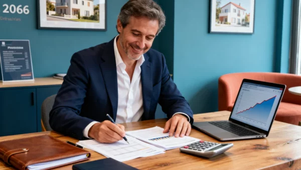 Conseiller immobilier consultant ses chiffres de commissions et son tableau de revenus annuels